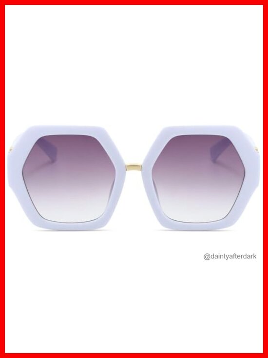 Oversized Hexagonal Retro Sunglasses UV400 Polycarbonate Vintage main image 4